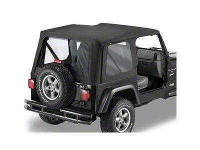 Bestop Replace-A-Top with Clear Windows; Black Denim (97-02 Jeep Wrangler TJ w/ Full Doors)