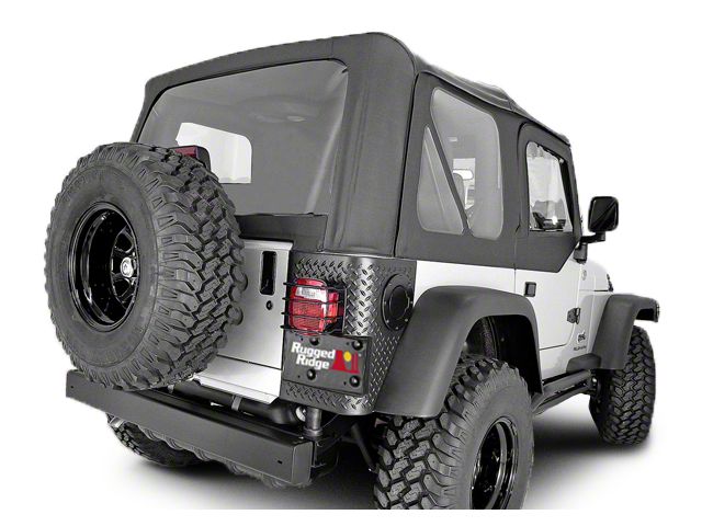 Rugged Ridge Replacement Soft Top with Tinted Windows and Door Skins; Black Diamond (03-06 Jeep Wrangler TJ, Excluding Unlimited)