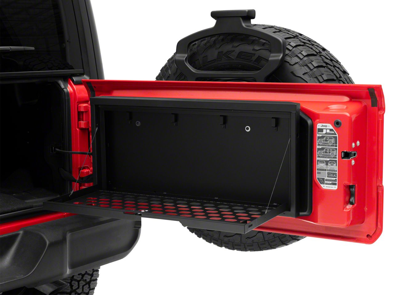 Tuffy Security Products Jeep Wrangler Tailgate Lockbox MOLLE Storage ...