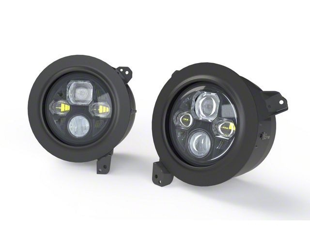 Morimoto Sealed7 LED Headlights; Black Housing; Clear Lens (18-24 Jeep Wrangler JL)