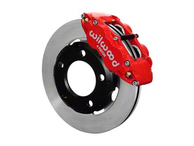 Wilwood Forged Narrow Superlite 4R Front Big Brake Kit with 12.19-Inch Undrilled Rotors; Red Calipers (82-86 Jeep CJ5 & CJ7)