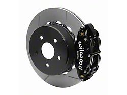 Wilwood Forged Narrow Superlite 4R Rear Big Brake Kit with 14-Inch Slotted Rotors for OE Parking Brake; Black Calipers (18-24 Jeep Wrangler JL)
