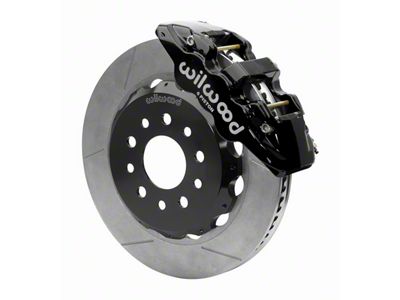 Wilwood AERO6 Front Big Brake Kit with 14-Inch Slotted Rotors; Black Calipers (18-23 Jeep Wrangler JL)