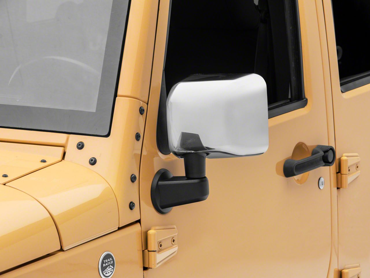 RedRock Jeep Wrangler Mirror Covers; Chrome J150566 (07-18 Jeep ...