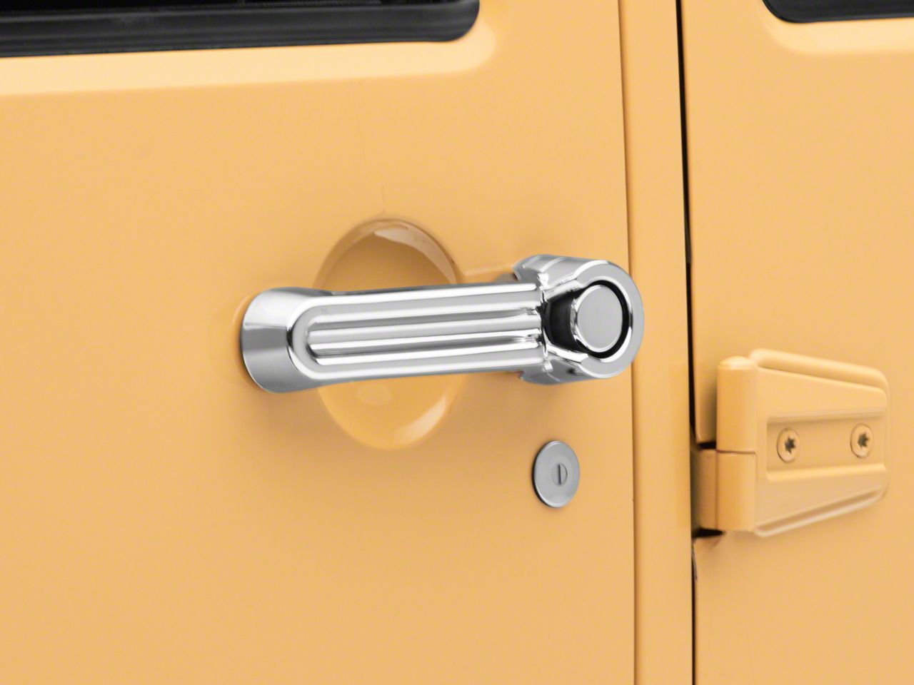 RedRock Jeep Wrangler Door Handle Covers; Chrome J150578 (0718 Jeep
