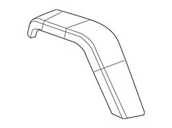 Mopar Fender Flare; With LED Accent Light; Front Right (18-23 Jeep Wrangler JL)