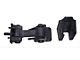 Hood Catch Kit; Black; Left or Right; Upper and Lower; Includes Bracket (97-06 Jeep Wrangler)