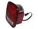 Tail Light; Chrome Housing; Red/Clear Lens; Driver Side (98-06 Jeep Wrangler)