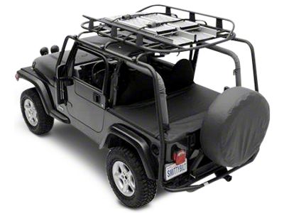Smittybilt SRC Roof Rack; Textured Black (07-18 Jeep Wrangler JK 2-Door)