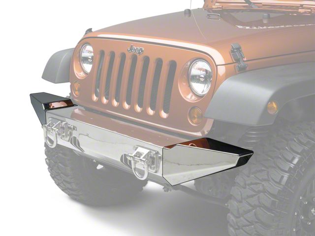 Rugged Ridge XHD Front Bumper Ends; Stainless Steel (07-18 Jeep Wrangler JK)