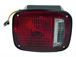 Tail Light; Black Housing; Red/Clear Lens; Driver Side (76-80 Jeep CJ7; 76-80 CJ5)