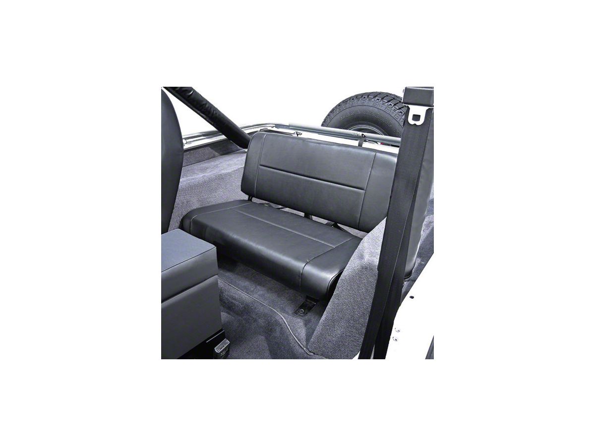 Rugged Ridge Jeep Wrangler Standard Fixed Rear Seat - Black Vinyl  ( 87-95 Jeep Wrangler YJ)