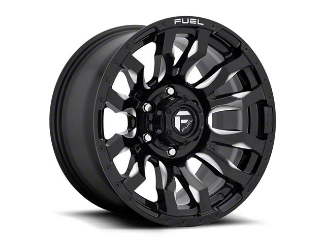 Fuel Wheels Blitz Gloss Black Milled Wheel; 16x8 (76-86 Jeep CJ5 & CJ7)