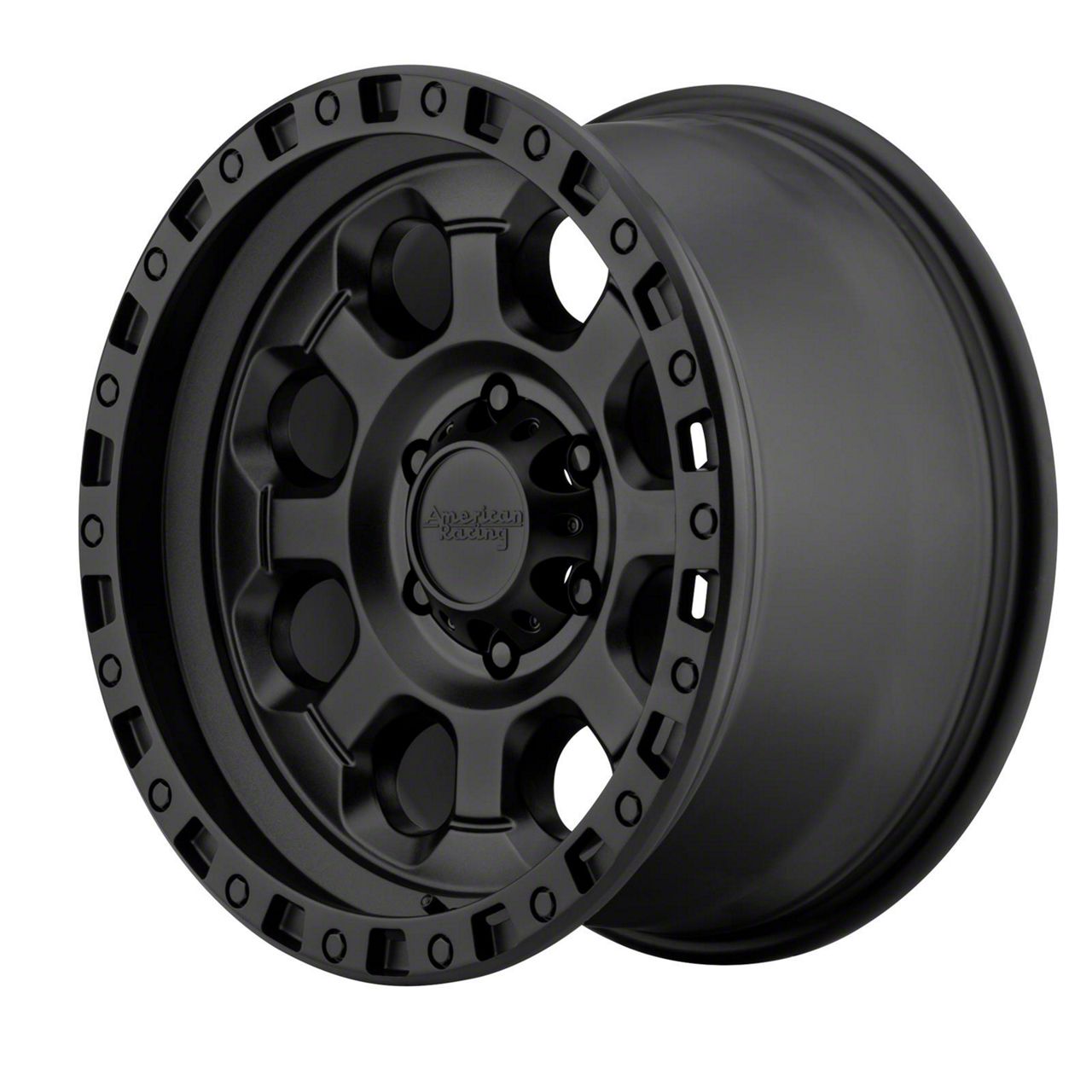 American Racing AR201 Cast Iron Black Wheel; 16x8 (76-86 Jeep CJ5 & CJ7)
