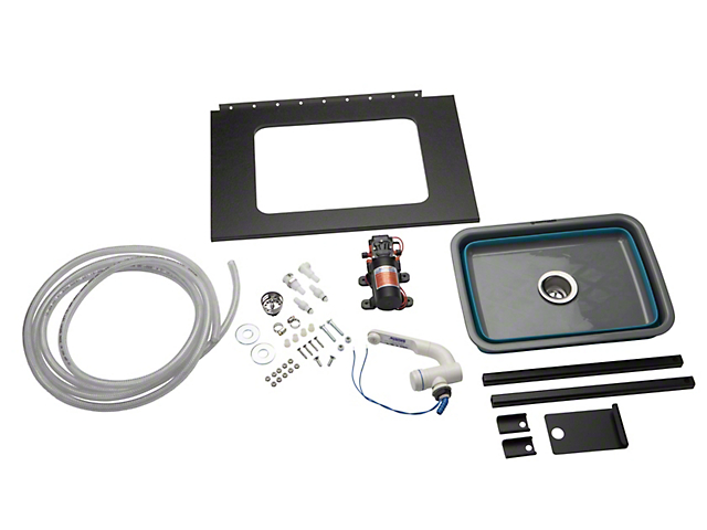 MORryde Deluxe Trail Kitchen Sink Kit with Faucet and Water Pump (07-23 Jeep Wrangler JK & JL)