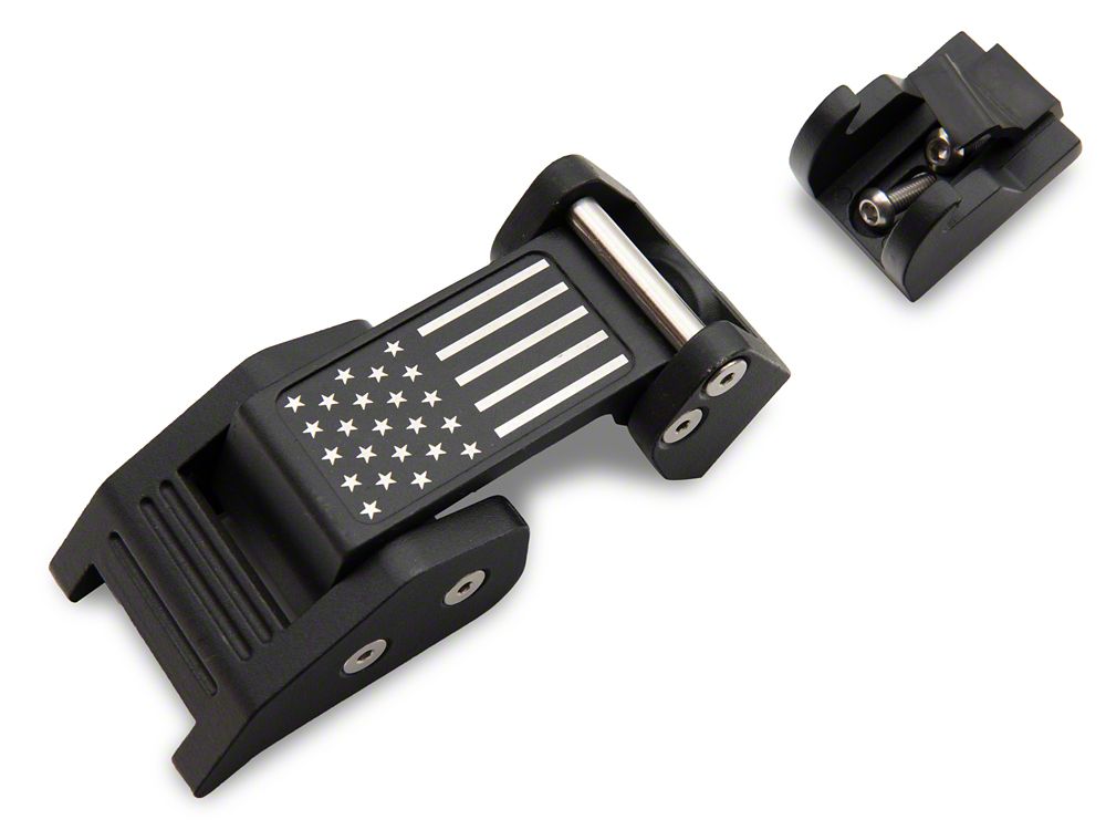 RedRock Old Glory Billet Hood Catch Kit (07-25 Jeep Wrangler