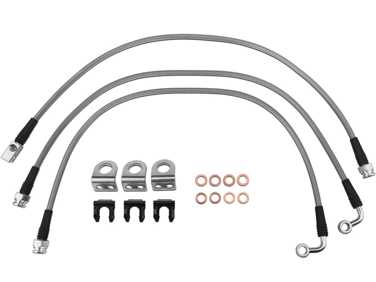 Teraflex Jeep Wrangler Steel Braided Brake Lines - Complete Set 4350400 ...