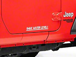 SEC10 Max Water Level Decal; White 
