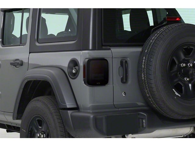 Tail Light Covers; Smoked (18-24 Jeep Wrangler JL w/ Factory Halogen Tail Lights)