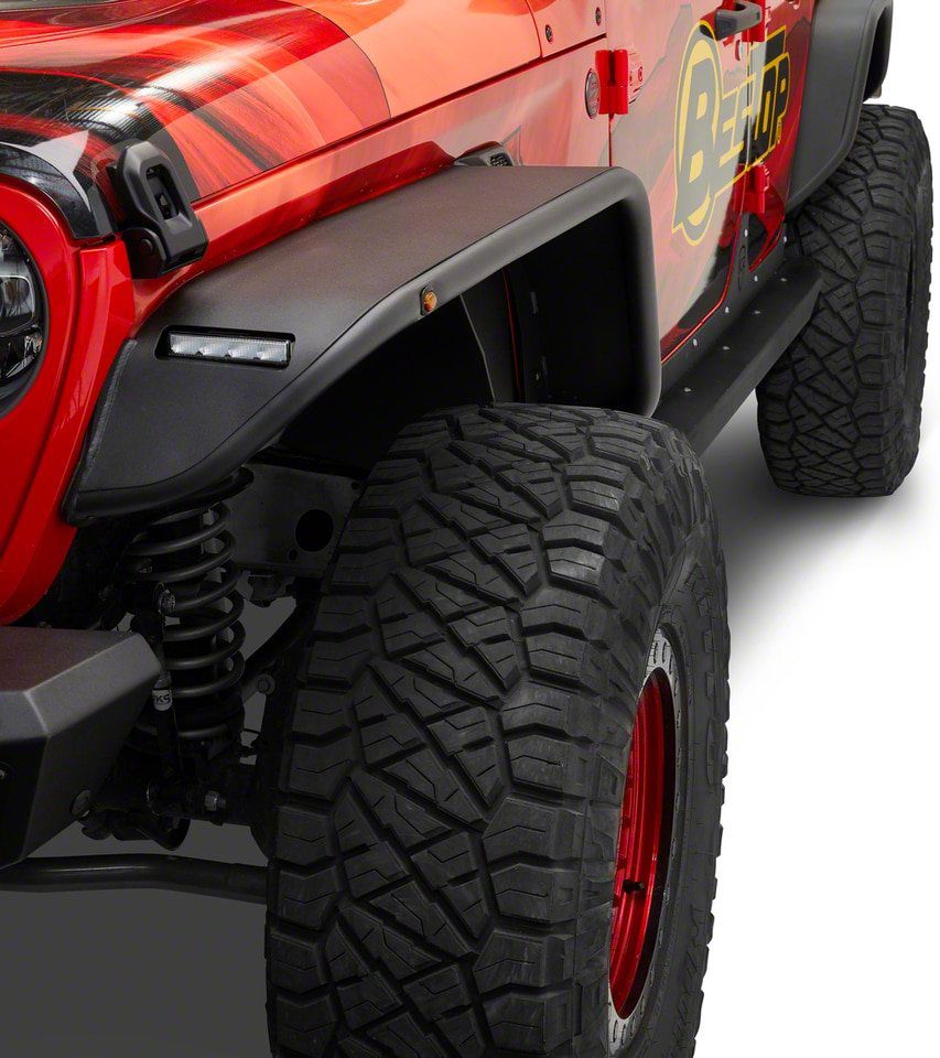 Bestop HighRock 4x4 Granite Series Front Fender Flares; Black (18-23 Jeep Wrangler JL)