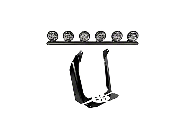 KC HiLiTES 50-Inch Cross Bar Apollo Pro Halogen 6-Light System with Mounting Brackets (97-06 Jeep Wrangler TJ)