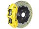 Brembo GT Series 6-Piston Front Big Brake Kit with 14.40-Inch 2-Piece Cross Drilled Rotors; Yellow Calipers (07-18 Jeep Wrangler JK)