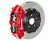 Brembo GT Series 6-Piston Front Big Brake Kit with 14.40-Inch 2-Piece Type 1 Slotted Rotors; Red Calipers (07-18 Jeep Wrangler JK)