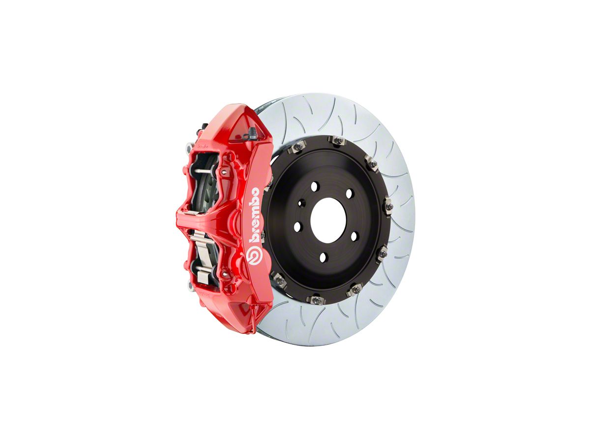 Brembo Jeep Wrangler GT Series 6-Piston Front Big Brake Kit with 15-Inch  2-Piece Type 3 Slotted Rotors; Red Calipers  (07-18 Jeep Wrangler  JK) - Free Shipping