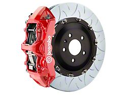 Brembo GT Series 6-Piston Front Big Brake Kit with 15-Inch 2-Piece Type 3 Slotted Rotors; Red Calipers (07-18 Jeep Wrangler JK)