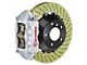 Brembo GT Series 4-Piston Rear Big Brake Kit with 15-Inch 2-Piece Cross Drilled Rotors; Silver Calipers (07-18 Jeep Wrangler JK)