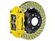 Brembo GT Series 4-Piston Rear Big Brake Kit with 15-Inch 2-Piece Cross Drilled Rotors; Yellow Calipers (07-18 Jeep Wrangler JK)