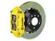 Brembo GT Series 4-Piston Rear Big Brake Kit with 15-Inch 2-Piece Type 1 Slotted Rotors; Yellow Calipers (07-18 Jeep Wrangler JK)