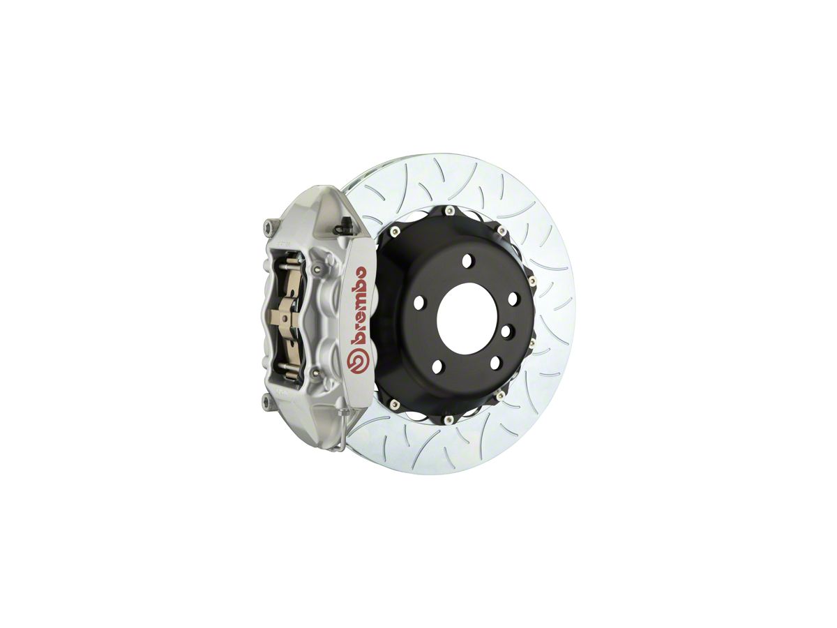 Brembo Jeep Wrangler GT Series 4-Piston Rear Big Brake Kit with 15-Inch  2-Piece Type 3 Slotted Rotors; Silver Calipers  (07-18 Jeep  Wrangler JK) - Free Shipping