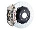 Brembo GT Series 4-Piston Rear Big Brake Kit with 15-Inch 2-Piece Type 3 Slotted Rotors; Nickel Plated Calipers (07-18 Jeep Wrangler JK)