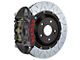 Brembo GT-S Series 4-Piston Rear Big Brake Kit with 15-Inch 2-Piece Type 3 Slotted Rotors; Black Hard Anodized Calipers (07-18 Jeep Wrangler JK)