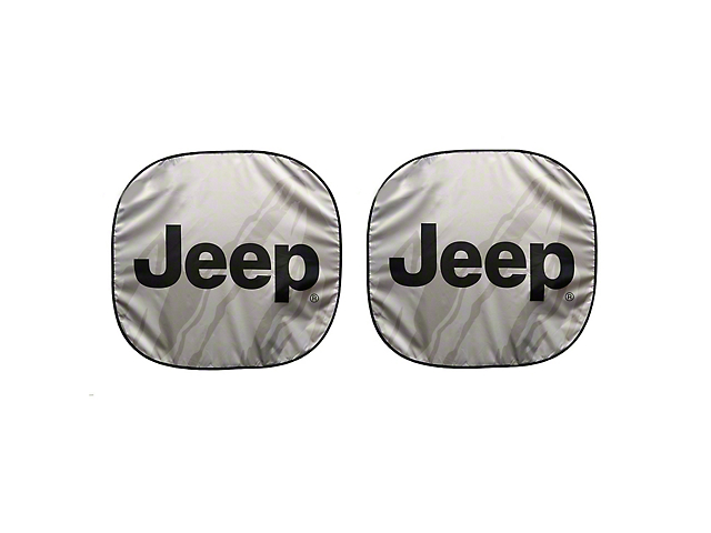2-Piece Windshield Sunshade with Jeep Logo (Universal; Some Adaptation May Be Required)
