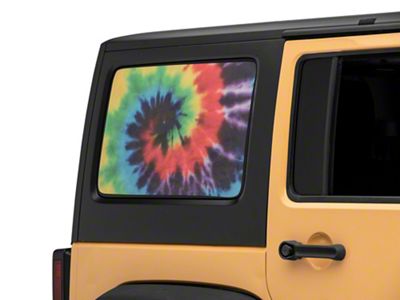 SEC10 Quarter Window Decal; Tie Dye (07-18 Jeep Wrangler JK 4-Door)