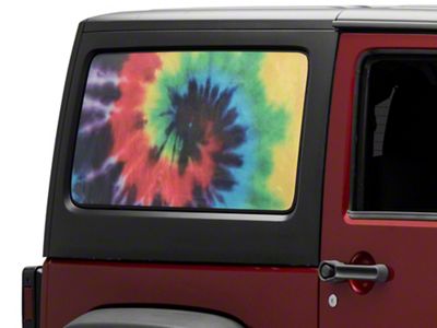 SEC10 Quarter Window Decal; Tie Dye (07-18 Jeep Wrangler JK 2-Door)