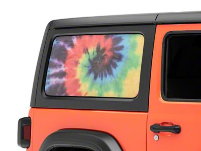 SEC10 Quarter Window Decal; Tie Dye (18-24 Jeep Wrangler JL 2-Door)