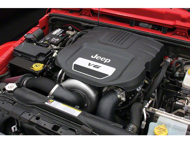 Procharger High Output Intercooled Supercharger Complete Kit with P-1SC-1; Black Finish (12-18 3.6L Jeep Wrangler JK)