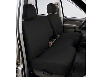 Covercraft Seat Saver Polycotton Custom Second Row Seat Cover; Charcoal (18-24 Jeep Wrangler JL 4-Door w/o Fold Down Armrest, Excluding 4xe)