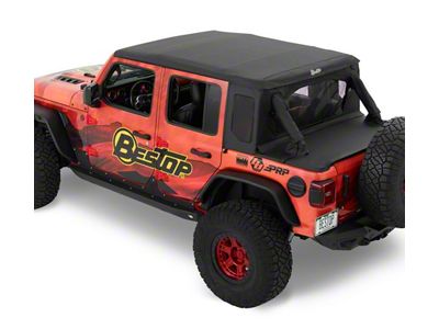 Bestop Trektop Half Top Accessory Kit; Black Diamond (18-23 Jeep Wrangler JL 4-Door)