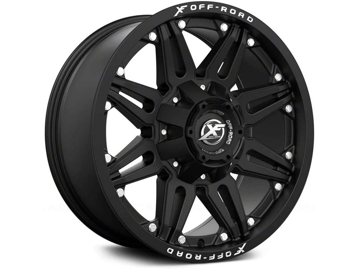 XF Offroad Jeep Wrangler XF-204 Gloss Black Milled Wheel; 24x14  XF-204241451501397-76MB XF-204 Gloss Black Milled Wheel; 24x14