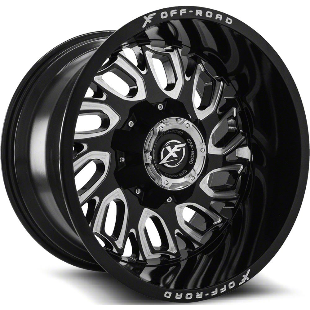 XF Offroad Jeep Wrangler XF-207 Gloss Black Milled Wheel; 20x12 XF ...