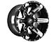 XF Offroad XF-214 Gloss Black with Chrome Inserts Wheel; 22x12 (76-86 Jeep CJ5 & CJ7)