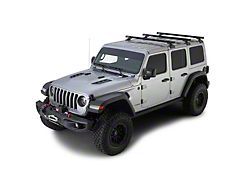 Rhino-Rack Heavy Duty RCL 3-Bar Backbone Roof Rack; Black (18-23 Jeep Wrangler JL 4-Door w/ Hard Top)