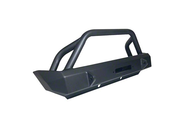 M.O.R.E. Rock Proof Front Bumper with Tube Work; Raw (18-24 Jeep Wrangler JL)