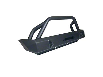 M.O.R.E. Rock Proof Front Bumper with Tube Work; Raw (18-23 Jeep Wrangler JL)