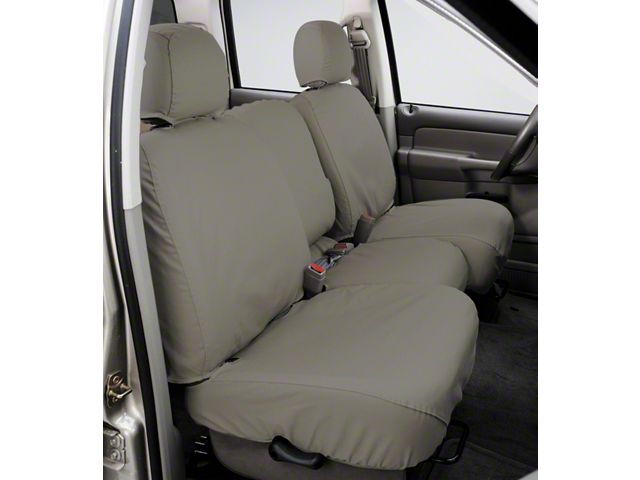 Covercraft Seat Saver Polycotton Custom Front Row Seat Covers; Misty Gray (18-24 Jeep Wrangler JL)