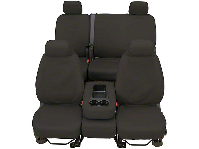 Covercraft SeatSaver Front Seat Cover; Waterproof Gray; With Bucket Seats, Adjustable Headrests and Seat Airbags (18-22 Jeep Wrangler JL)